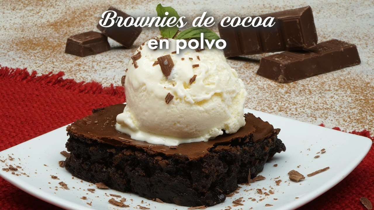 Brownies de cocoa en polvo - YouTube