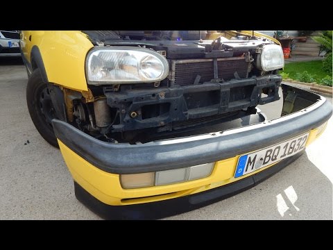 VW GOLF 3 STOßSTANGE VORNE ABBAUEN / WECHSELN TUTORIAL