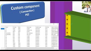 Tekla Structure | Custom component connection  #02