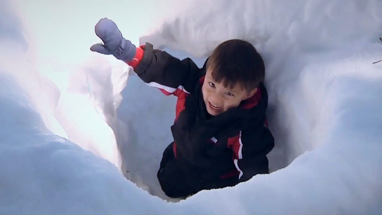 I FOUND A SNOW CAVE!!! Throwback Thursday TIME WARP with Little Evan and Baby Jillian!