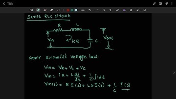 Transfer function of Electrical Systems