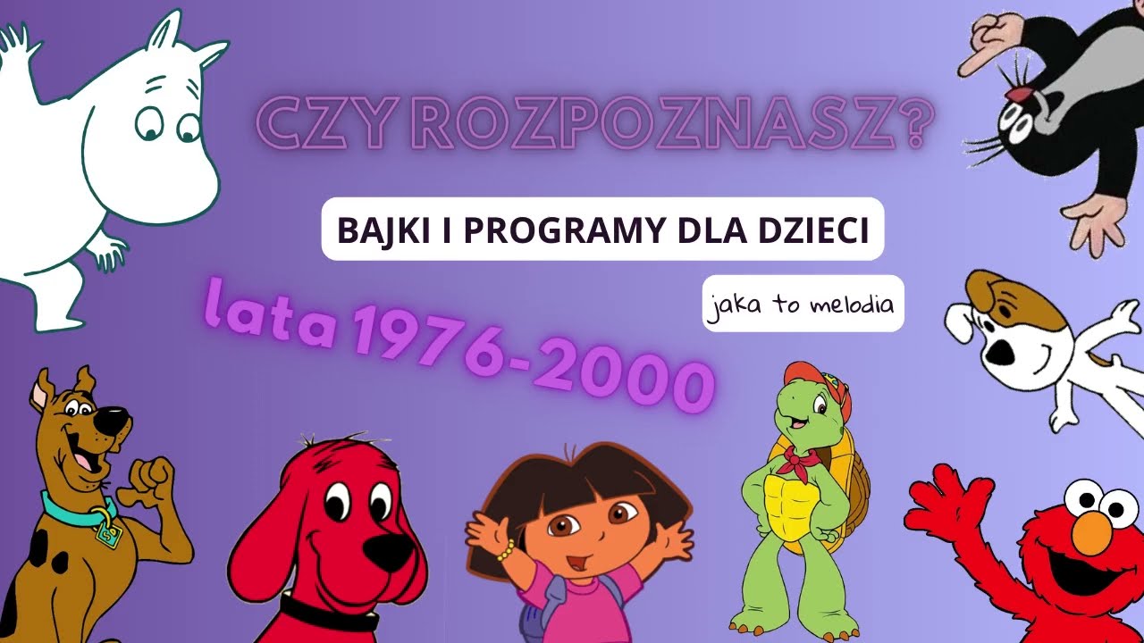 Czy rozpoznasz te bajki? - Jaka ta melodia wersja z bajkami i programami dla dzieci z lat 1976-2000