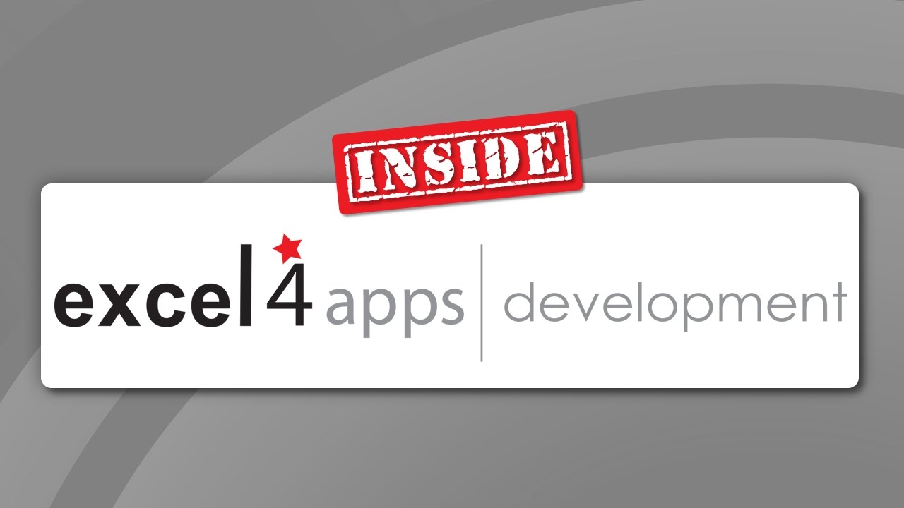 Inside Excel4apps: Departments | Development