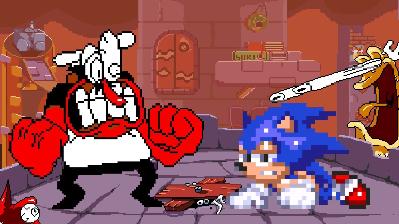 Peppino Vs mecha sonic : r/PizzaTower