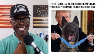 Blue Check Twitter Leftists MAD At Trump's Hero Dog MEME!