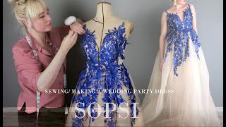 Sewing /Making a wedding party dress / Tutorial/ Szycie sukni