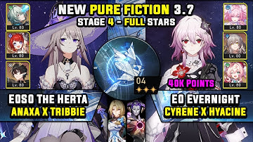 E0 The Herta Carry & E0 Evernight Carry W/ Cyrene (3 Stars) Pure Fiction 4 Honkai Star Rail 3.7