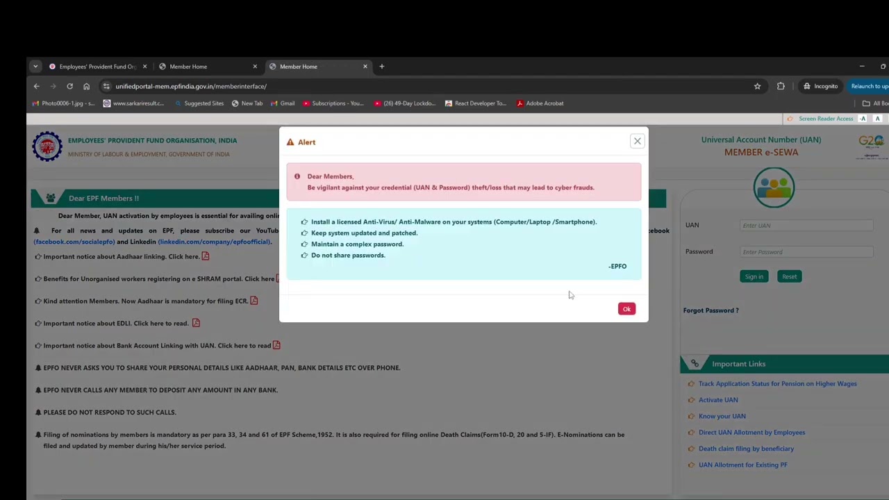 PF account का password कैसे reset और forget करे🔑