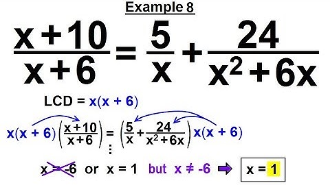 Algebra - Ch. 14: Solving Equations with Rational Expressions (10 of 21) Example 8