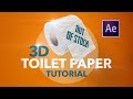 Create REALISTIC 3D TOILET PAPER in After Effects | CC Cylinder Tutorial