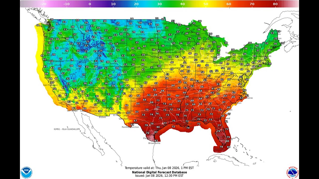 Необычно сильная жара побила рекорды на юге США.