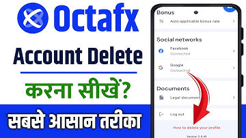 octafx account delete kaise kare | how to delete octafx account | octafx account delete