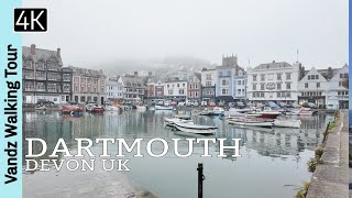 Dartmouth Devon UK🇬🇧 - A Foggy Evening - Walking Tour