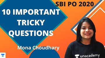 10 Important Tricky Questions of Quant For SBI PO 2020 | Mona Choudhary