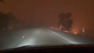 Driving through the Bond Fire (12/2/20) evacuating