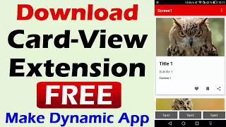 Download Free Material Card View Extension | Kodular Extension Free Download with Kodular AIA file