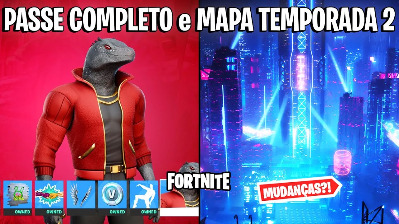 ⁣AGORA VAZOU O PASSE COMPLETO TEMPORADA 2! (Todas Skins, Mapa Mudanças e mais)