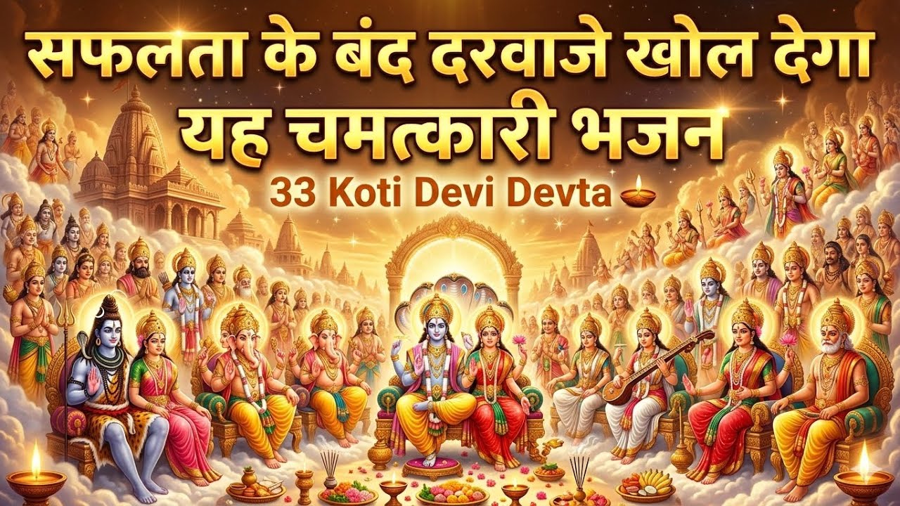 सफलता के बंद दरवाजे खोल देगा यह चमत्कारी भजन | 33 Koti Devi Devta 🪔