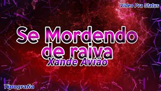 TIPOGRAFIA - " Se mordendo de raiva " ----- De Xande Avião -----Vídeo pra status.....