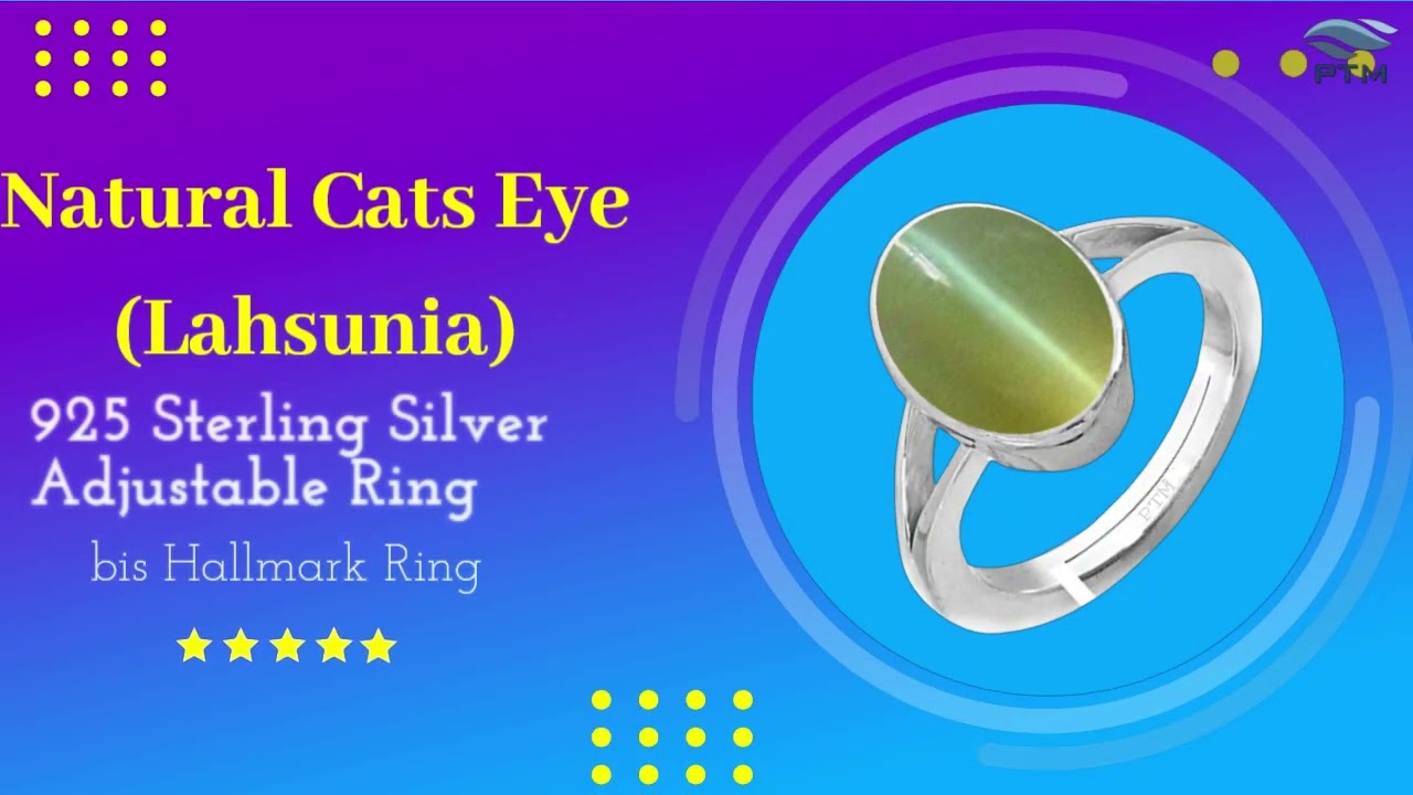 Buy El Joyero Blue Cats Eye Gold Plated Trillion Shape Designer Gemstone |  Gift For Her | Handmade Adjustable Band Rings Jewelry 1093 33 at Amazon.in