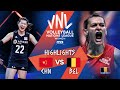 China vs. Belgium - FIVB Volleyball Nations League - Women - Match Highlights, 06/06/2021