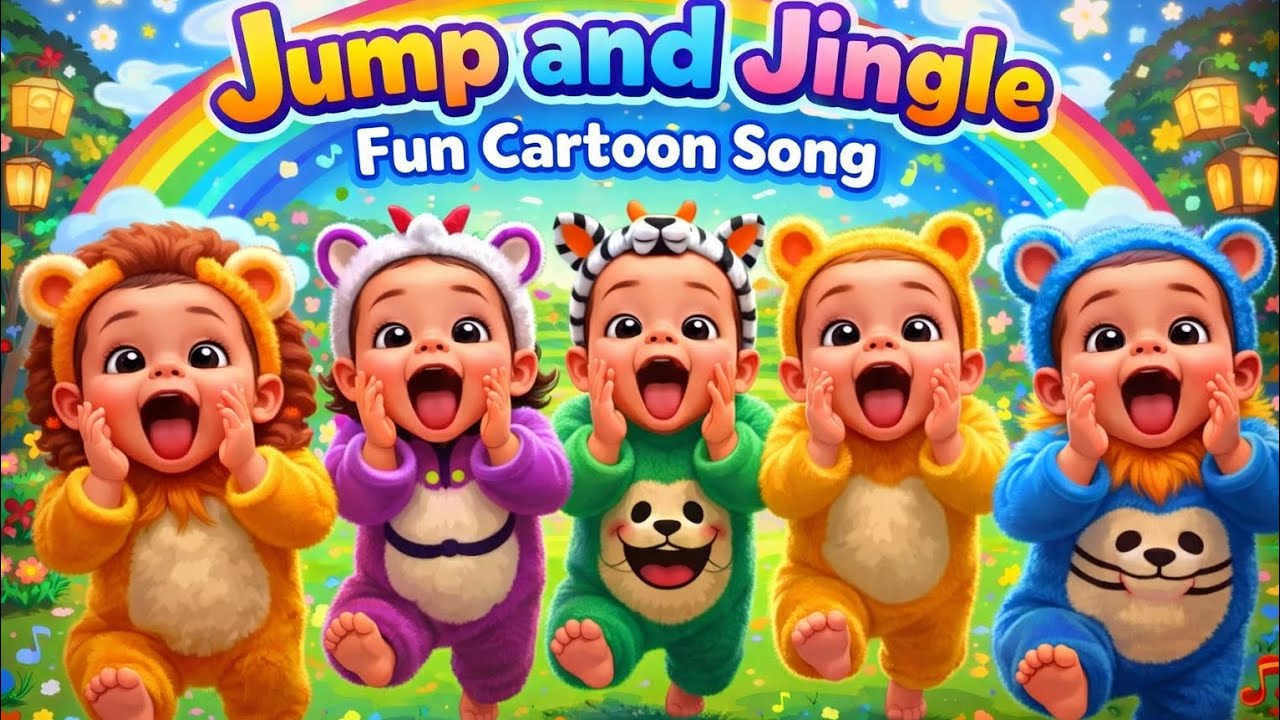 Jump & Jingle 🎶 | Fun Cartoon Song for Kids 🌈