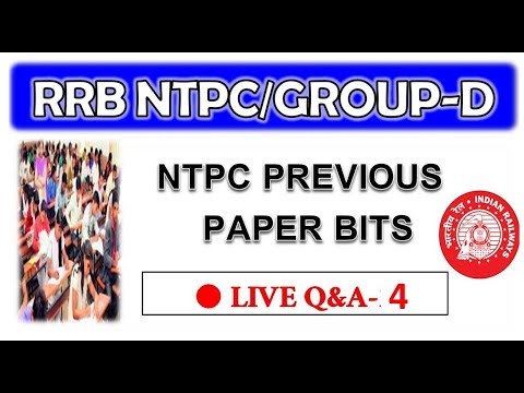 🔴RRB NTPC/GROUP-D PREVIOUS PAPER LIVE-4