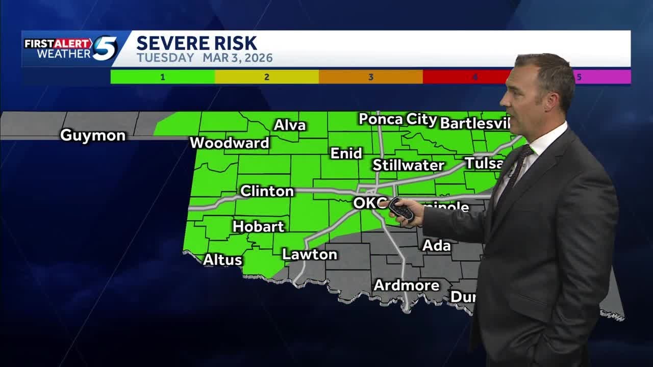 TIMELINE: Hail possible with storm threat late Tuesday in Oklahoma ...