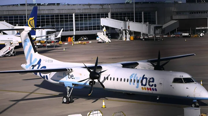 Flybe Dash 8's propeller's move at BHX