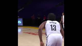 James Harden Split The Double Team For A Easy Lay Up 02.18.2021