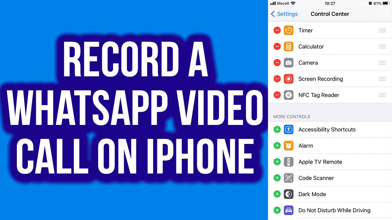 how-to-screen-record-whatsapp-video-call-with-sound-on-iphone-youtube