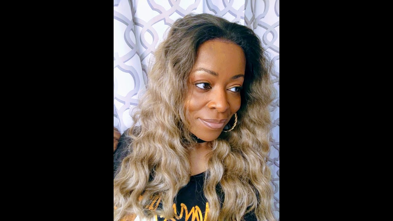 360 Swiss Lace Front H Judy Zury Sis Sister Wig Beach Waves SOM RT LATTE BLONDE Hollywood Royal