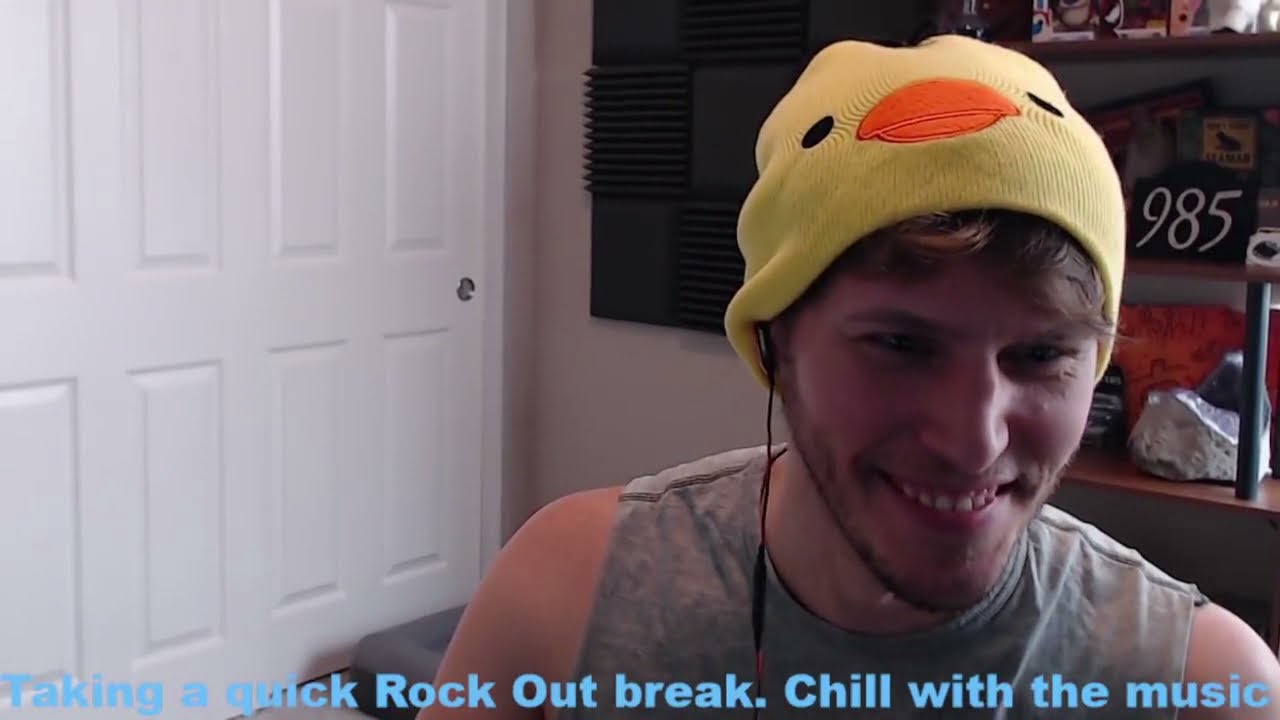 Jerma plays air drums and has several mental breakdowns