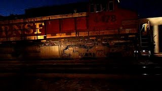 2 BNSF Engines Pulling An Intermodal