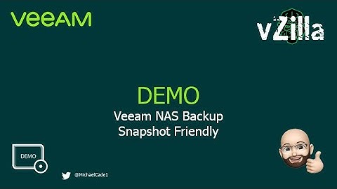 Veeam NAS Backup - Snapshot Friendly