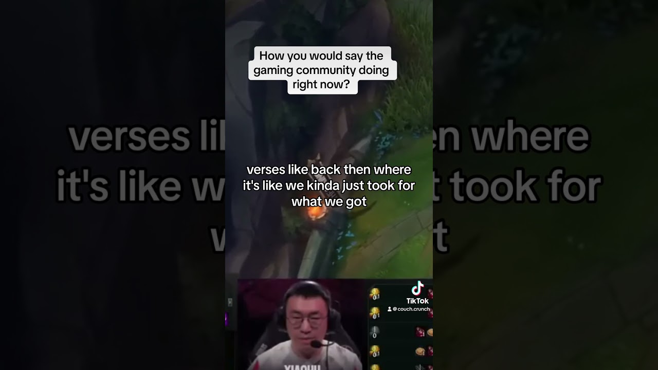 What do you think about the gaming community right now? 