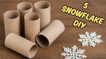 ❄️ 5 Easy Snowflake DIY Ideas ❄️ Christmas Crafts from Toilet Paper Rolls ❄️ Handmade Home Decor