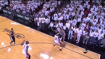 Tim Duncan fails to make the clutch shot to tie Game7 2013 NBA Finals
