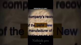 definition of aura #nidhish #editing