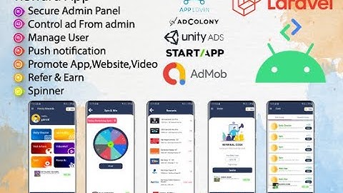 Reward app Lucky spin and all Ads monetization source code with admin