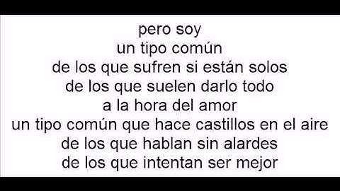 Un tipo comun tito nieves con letra