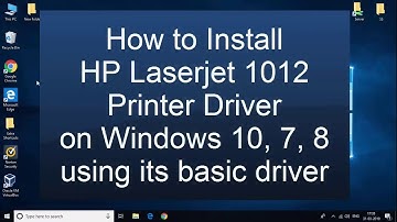 How to install HP Laserjet 1012 printer basic driver on Windows