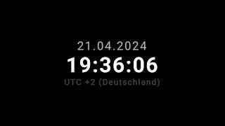 🔴 LIVE | Clock / Uhr - Germany Deutschland UTC + 2