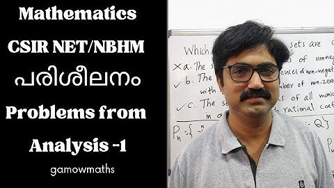 Problem-1, Analysis. Mathematics CSIR NET/NBHM coaching in Malayalam