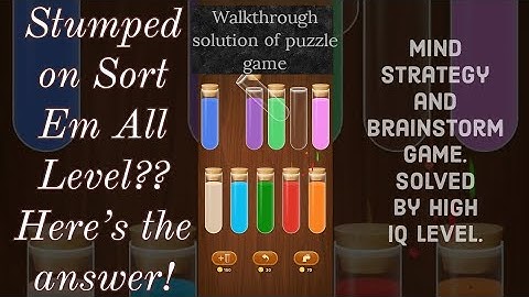 Sort Em All Game Level 225 l Most Intense & Challenging Puzzle Game