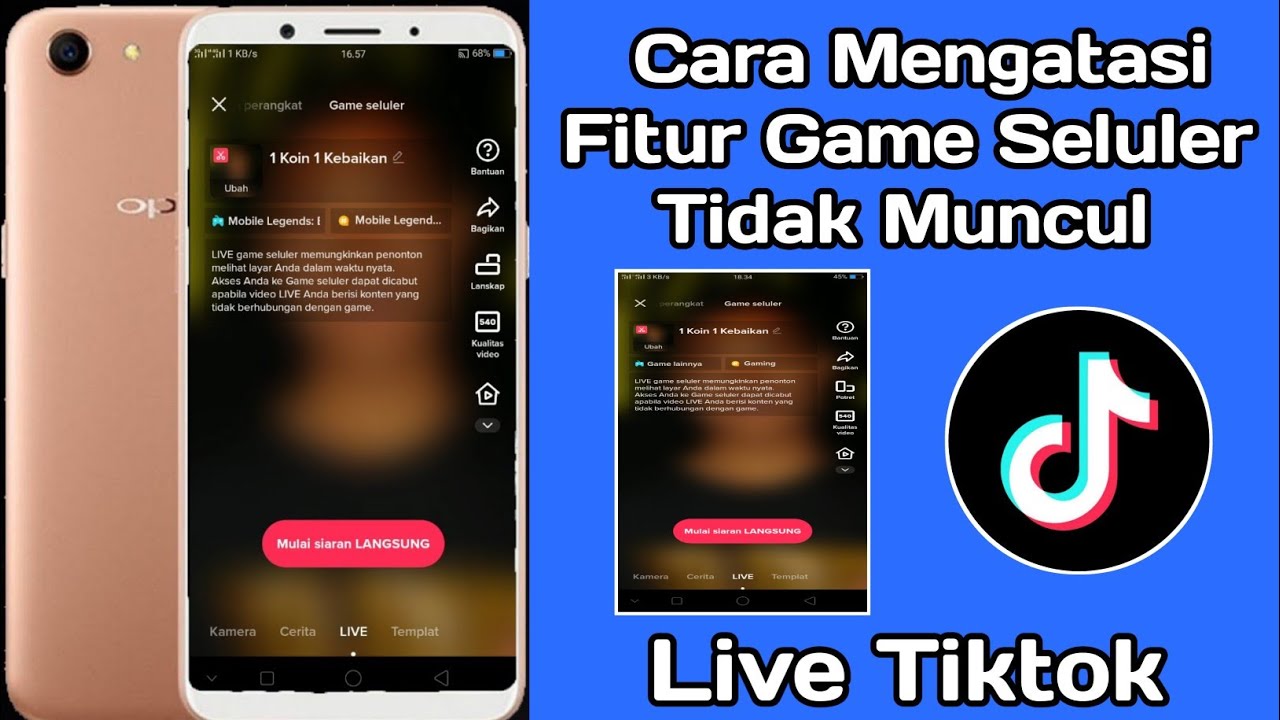Cara Mengatasi Fitur Game Seluler Tidak Muncul | Live TIKTOK