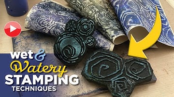 Wet and Watery Stamping on Your Gel Plate–Tutorial Tidbits