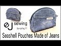 up cycling - 77/up cycle /Seashell Pouches Made of Jeans/청바지로 만든 파우치/Make a bag