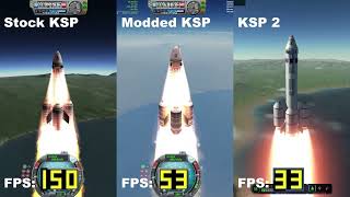 KSP 2 and KSP 1 graphics and performance comparison (specs in description)