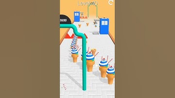 Funny Game! Ice-cream Stack Run🍦Level-40 #icecreamrun #shorts
